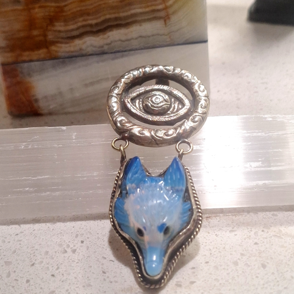 Spirit Galatic one of a kind Fox pendant from Himalayas